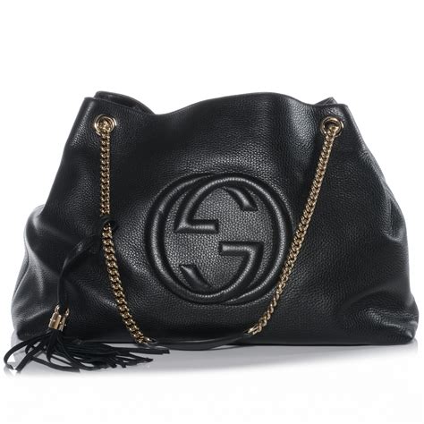 gucci soho chain strap handbag black leather tote|Gucci soho bag aliexpress.